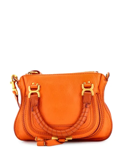 Chloé Pre-Owned Marcie Satchel Leather Baby crossbody bag Orange HMJJSJ2FJZSJVL0R