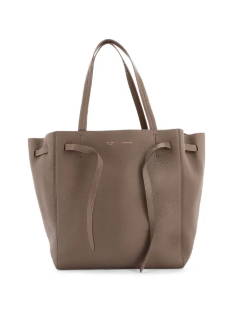 Celine Pre-Owned Phantom Tie Cabas Tassel Leather Small tote bag Grey CHAT4B6168H5YSUI