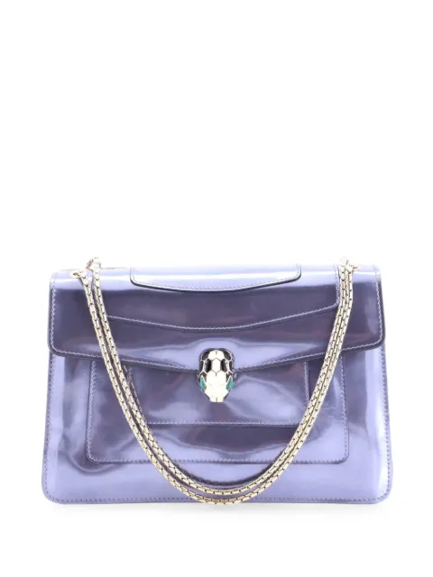 Bvlgari Pre-Owned Serpenti Forever Patent Medium shoulder bag Blue BU6BHH0R6AHS9MGM