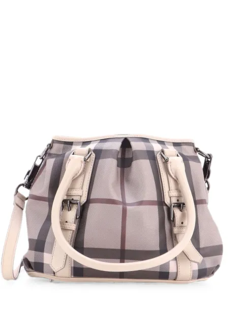 Burberry Pre-Owned Northfield Convertible Tote Haymarket Coated Canvas Small satchel Neutrals YEIWZL2VNX3K0I4C