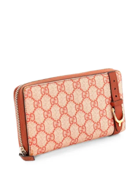 Gucci Pre-Owned Zip Around Wallet GG Coated Canvas Long small wallets Red XRURHR64X9N4SZUC