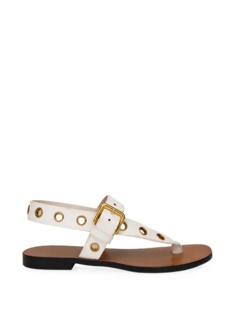 Celine Pre-Owned Eyelet T-strap sandals White RFCPUGBSH760603W