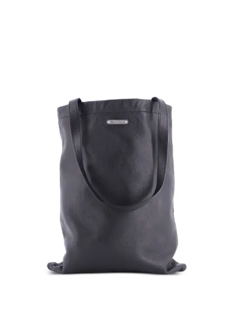 Saint Laurent Pre-Owned Bold Leather Medium tote bag Black WFL4VNIDSYZPL0XP