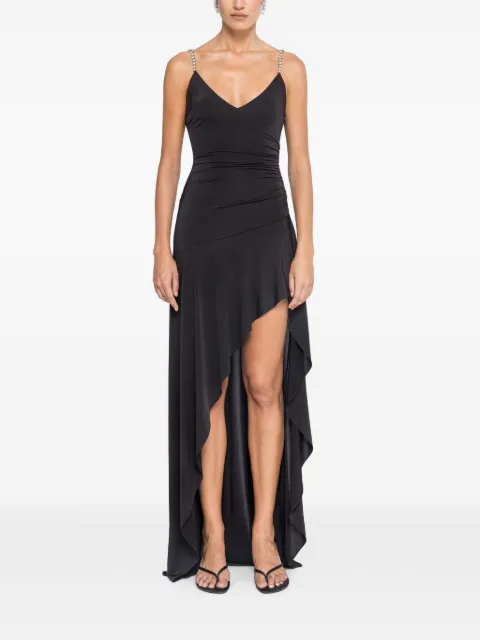 NISSA asymmetric design maxi dress Black RS17033BLACK
