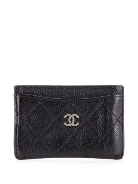 CHANEL Pre-Owned Classic Quilted Lambskin card holder Black KG309GJ312D6WFIJ