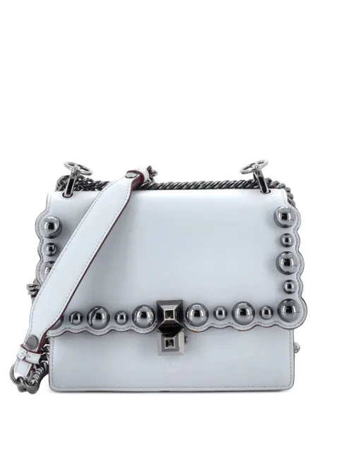 Fendi Pre-Owned Kan I Bag Studded Leather Small shoulder bag Blue Z8BIDJYH9D603MTQ