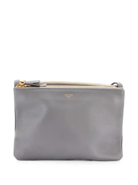 Celine Pre-Owned Trio Leather Small crossbody bag Grey BPDYQKLJ1DG0ZI0Y