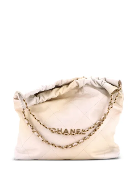CHANEL Pre-Owned 22 Chain Quilted Ombre Leather Medium hobo bag Neutrals 8K5ARV993F4YTFDL