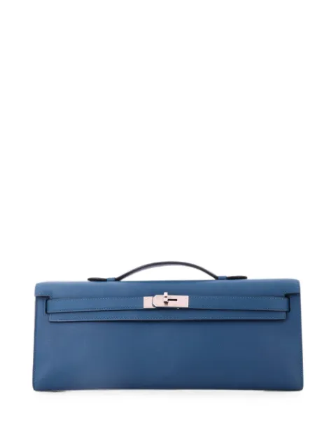 Hermès Pre-Owned Kelly Cut Pochette Swift clutch bag Blue 83ZBLCVUN7ZR2OST