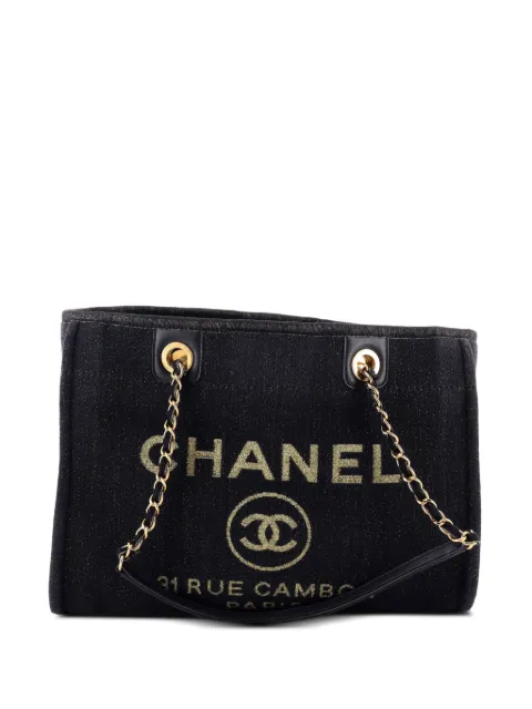 CHANEL Pre-Owned Deauville Denim Small tote bag Blue TXY97159K4N50ZTC