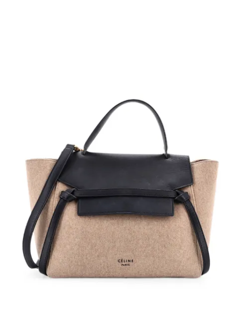 Celine Pre-Owned Belt Bag Felt and Leather Mini satchel Black 7FL23XAS7DOECU8T