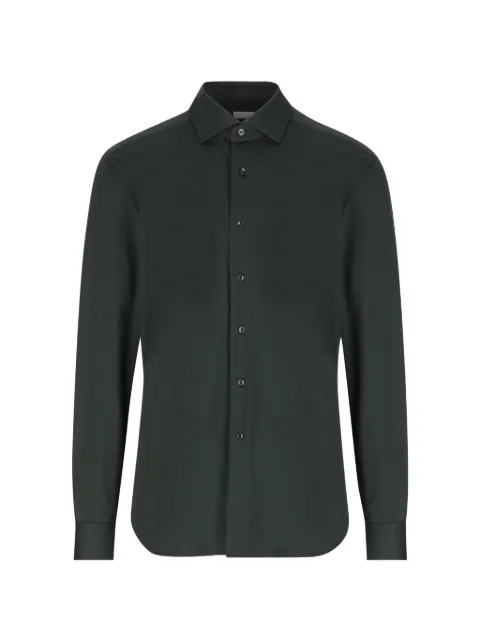 Xacus twill-weave long-sleeve shirt Green ACT558ML11460032