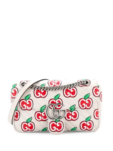 Gucci Pre-Owned GG Marmont Flap Bag Printed Diagonal Quilted Leather Small shoulder bag Multicolour 1YBS6ON24JG5N9JC