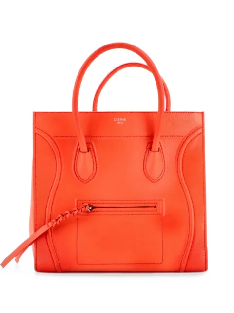Celine Pre-Owned Phantom Bag Grainy Leather Large tote bag Orange 0RTR570UNRVPDJBP