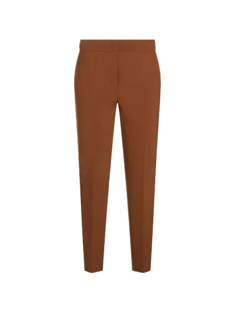 Max Mara side-buckle slim-fit trousers Brown 262113611260010508032