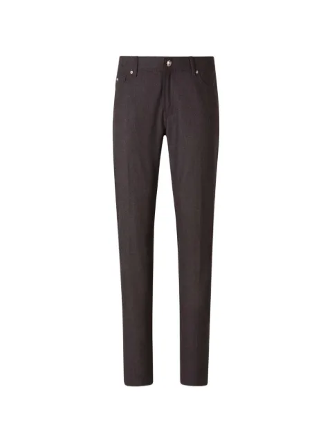 Marco Pescarolo Nerano logo-plaque slim-fit jeans Grey NERANOM5443