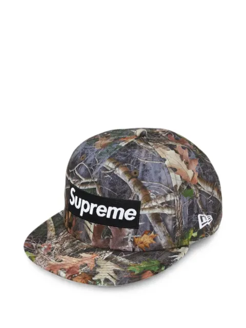 Supreme Ghostface Box Logo New Era 59Fifty cap Brown SU28078