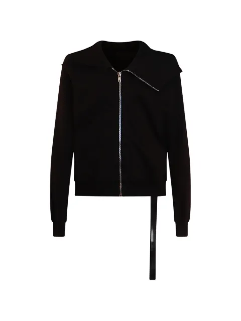Rick Owens DRKSHDW asymmetric-zip sweatshirt Black DU02F6286RIG09