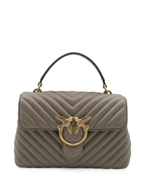 PINKO Love Lady Puff chevron-quilted shoulder bag Grey 100044A0GK