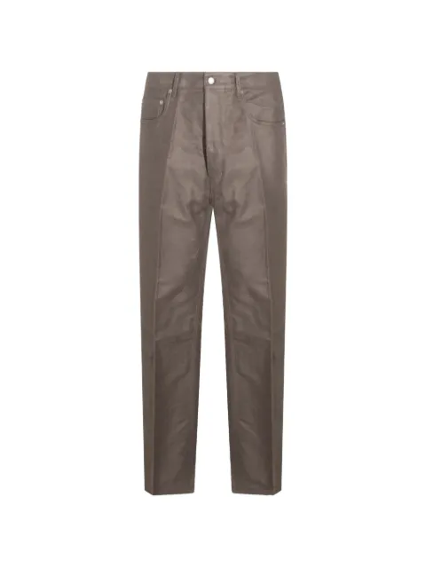 Rick Owens pressed-crease straight-leg trousers Brown RU02F4333MOR