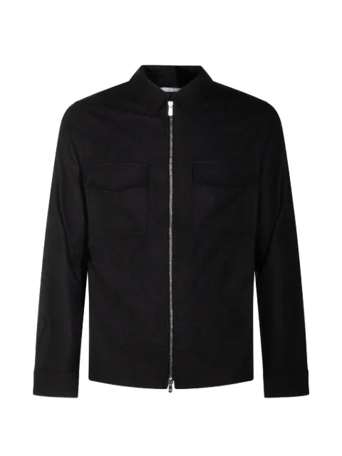 Marco Pescarolo zip-up chest-pocket jacket Black URUS54F4306