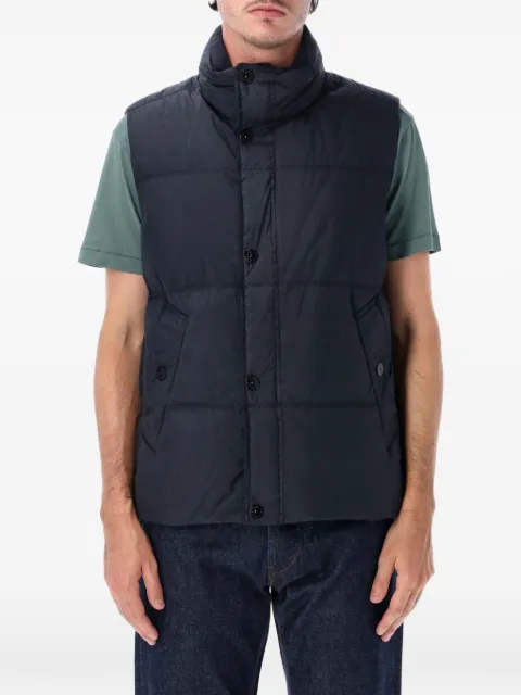 Stone Island quilted padded gilet Blue L2S15G100010S0A23