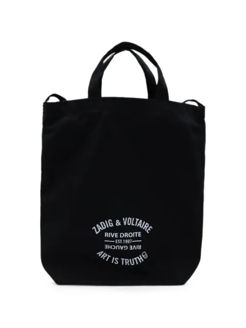 Zadig&Voltaire logo-print canvas tote bag Black LWBA04272