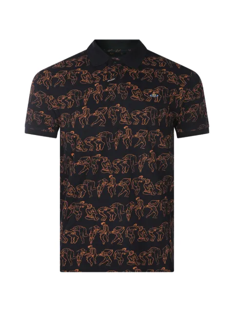 Vivienne Westwood graphic-print polo shirt Black 2H01000YJ00C3O