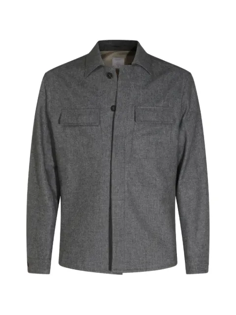 Eleventy button-up chest-pocket jacket Grey N75GIAK08TES0N04714