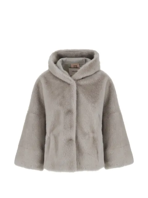 VALENTINI 1972 hooded faux-fur jacket Grey 4125CLOUD
