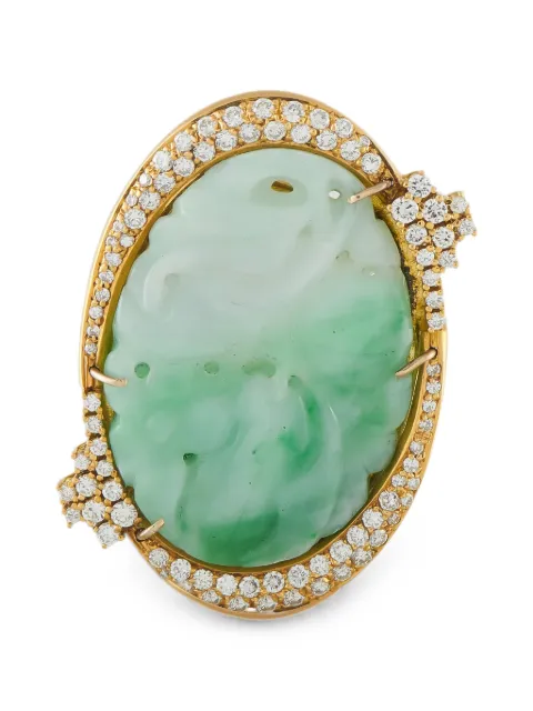 LB Exclusive jade and diamond brooch Gold MF10070126