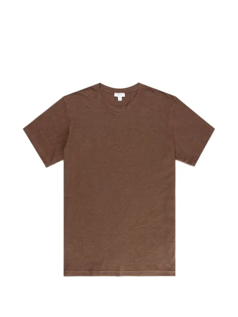 Sunspel crew-neck T-shirt Brown MTSH0192