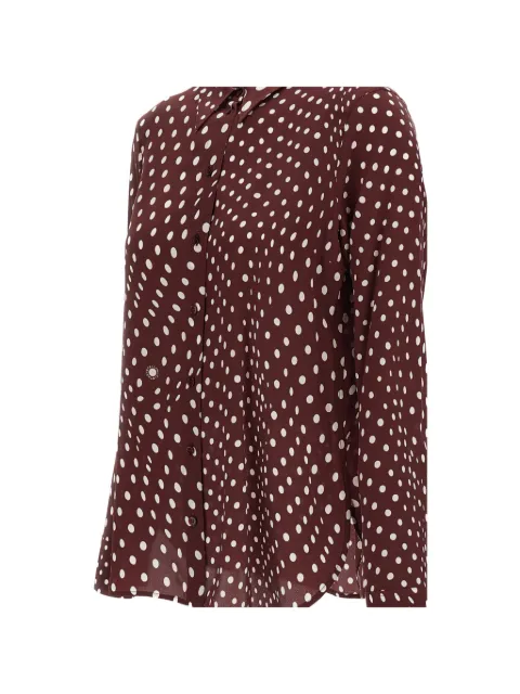 Stella McCartney polka-dot silk shirt Brown 6200613IS217