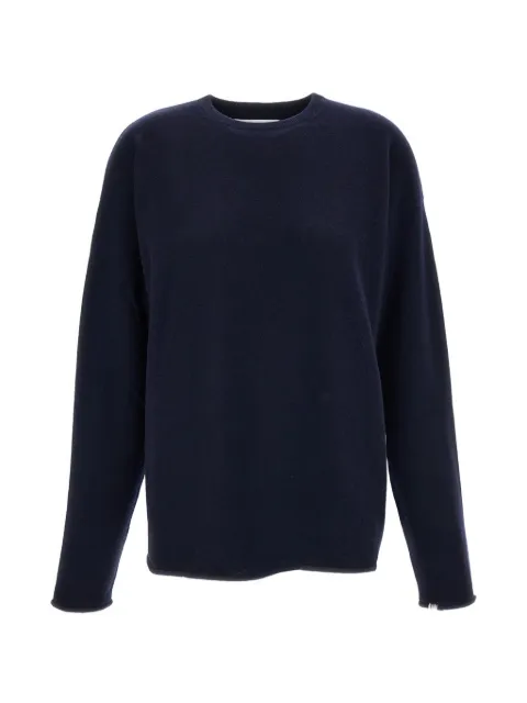 extreme cashmere crew-neck oversized sweater Blue 493