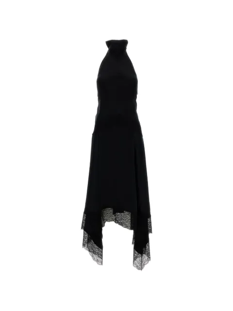 THE ANDAMANE Tish lace-trim handkerchief-hem maxi dress Black T200158ATNV147