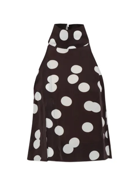 IRO Dreah polka-dot top Brown WP16DREAH0