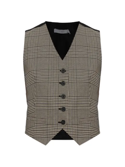 IRO Kraig check-pattern vest Neutrals WP16KRAIG0