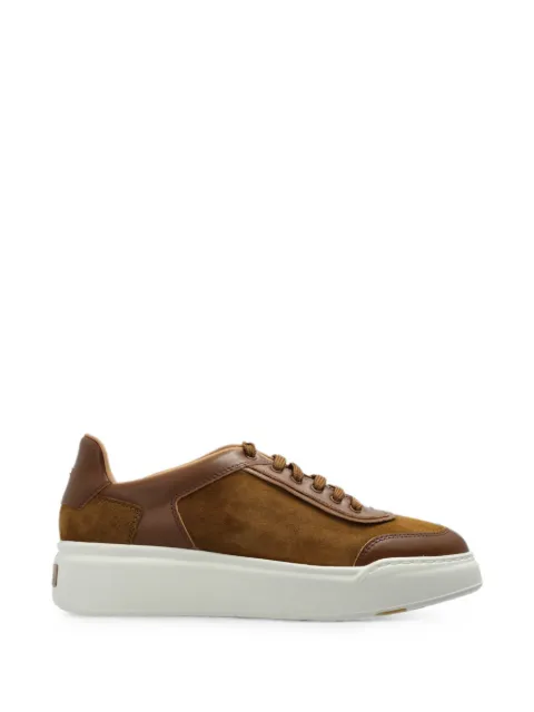Max Mara panelled leather sneakers Brown MAXISUEDE2624766031