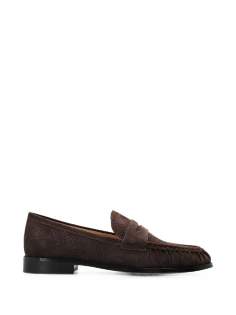 Furla suede-finish penny-strap ballet flats Brown YM42SFRBX4683