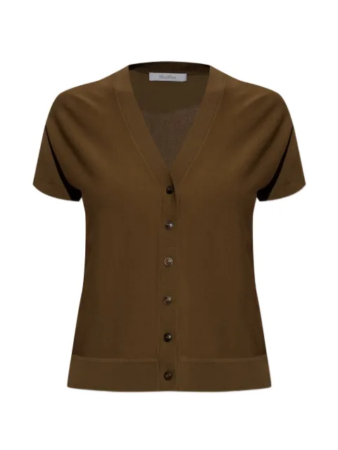 Max Mara Finito short-sleeve cardigan Brown MXMFINITO2621346021