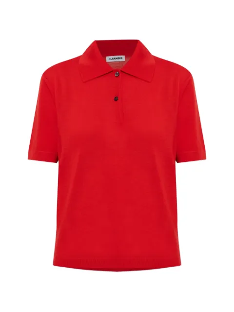 Jil Sander short-sleeve wool polo shirt Red J02GL0123J14857