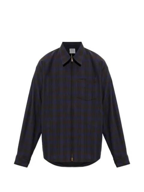 VETEMENTS check-pattern zip-up shirt jacket Black MH27SH061B