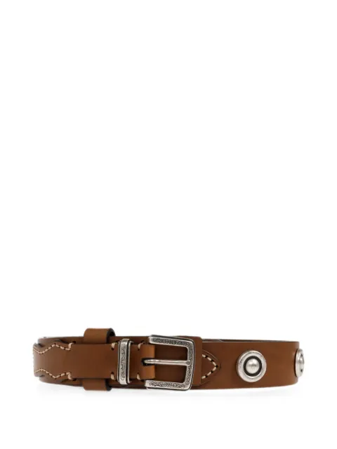 ETRO stud-embellished leather belt Brown WP3B0103AB113