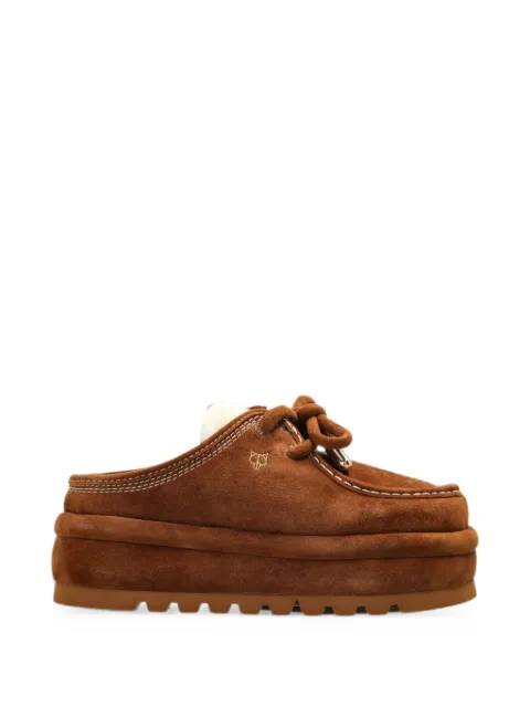 NAKED WOLFE Blizzard suede platform sandals Brown BLIZZARD0