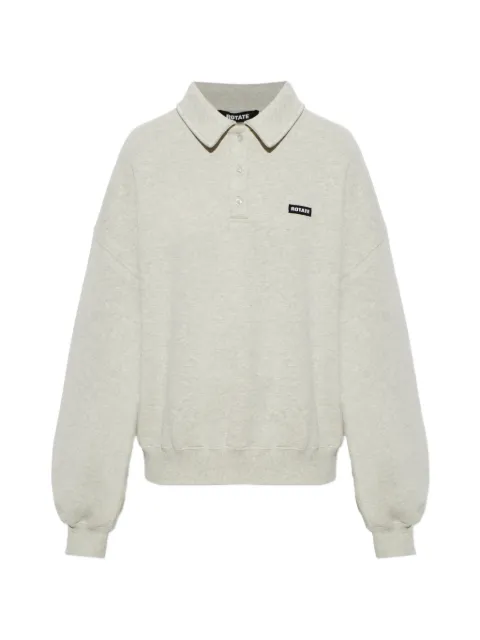 ROTATE BIRGER CHRISTENSEN logo-patch sweater Grey 1163730