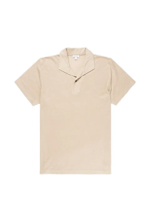 Sunspel short-sleeve polo shirt Neutrals MPOL1079