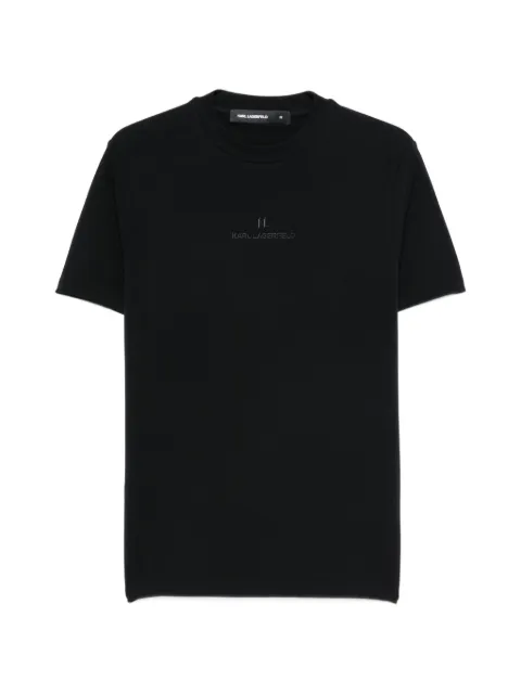 Karl Lagerfeld logo-embroidered T-shirt Black 755047563221