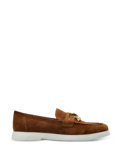 Furla Goccia suede loafers Brown YL94GCCY61000