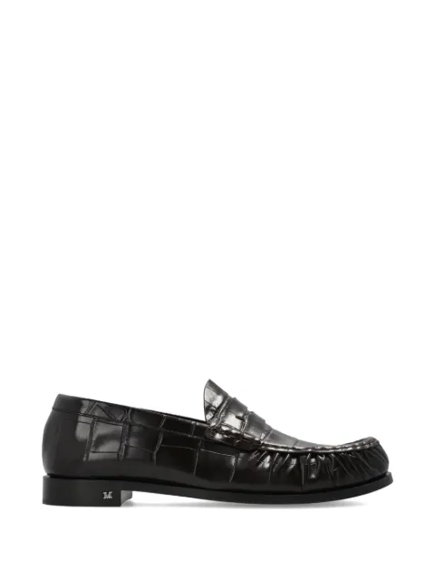 Max Mara Fingere croc-effect leather ballet flats Brown MXAFINGERE2624526011