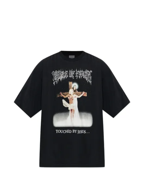 VETEMENTS graphic-print oversized T-shirt Black MH27TR209B0